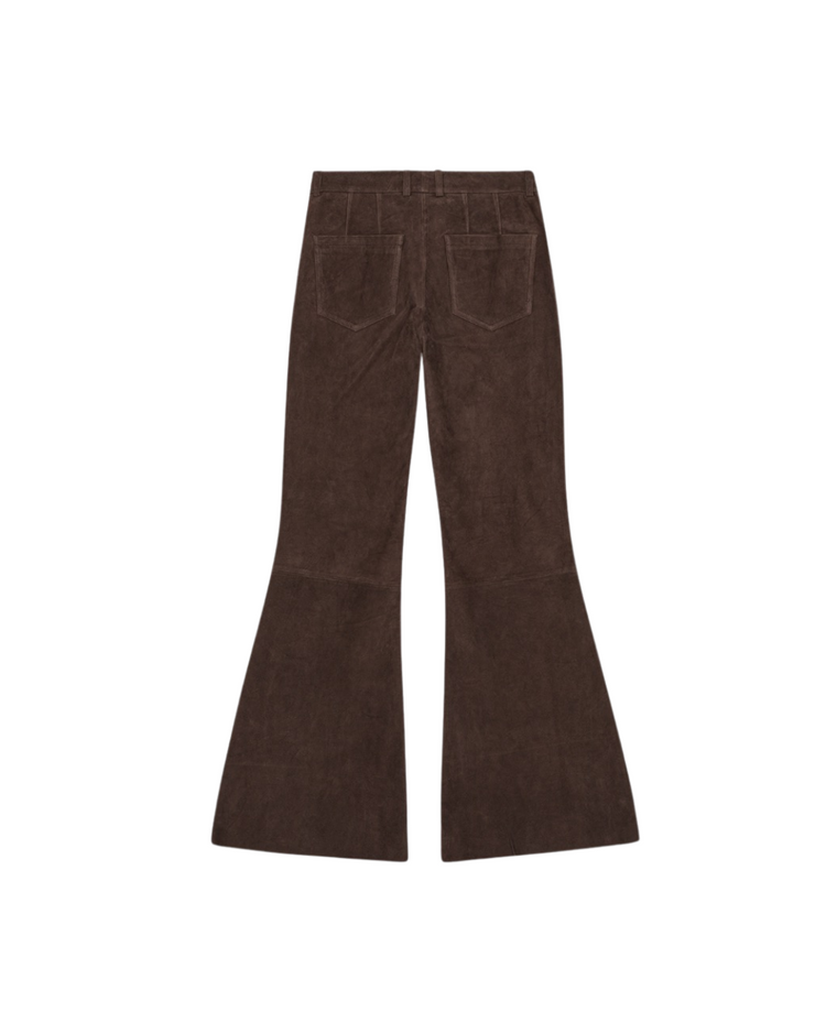 Flared Suede Pants