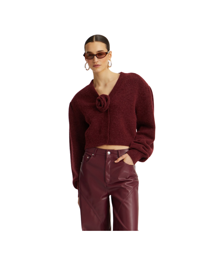 Knit Puffsleeve Cardigan