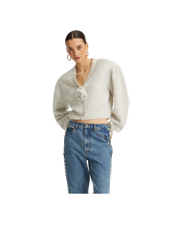 Knit Puffsleeve Cardigan