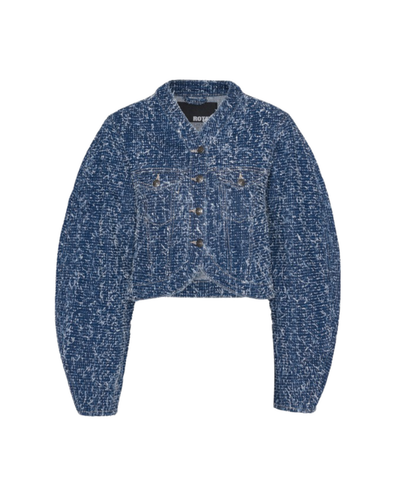 Round Sleeve Denim Jacket