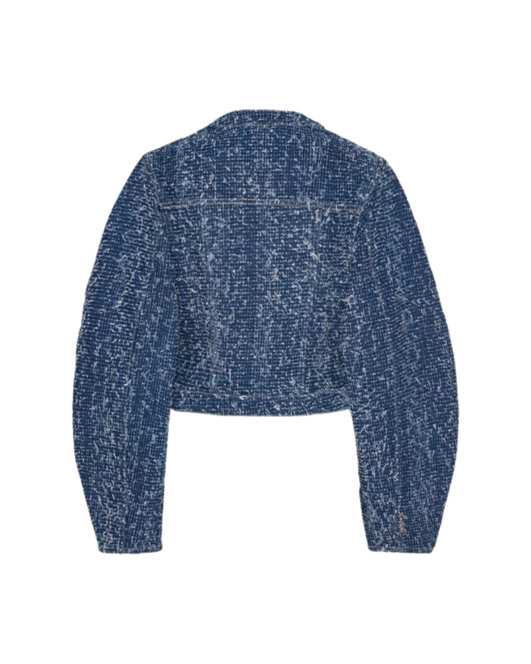 Round Sleeve Denim Jacket