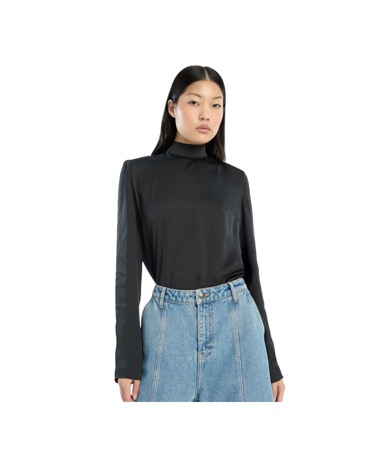 Satin Drapy Back Top