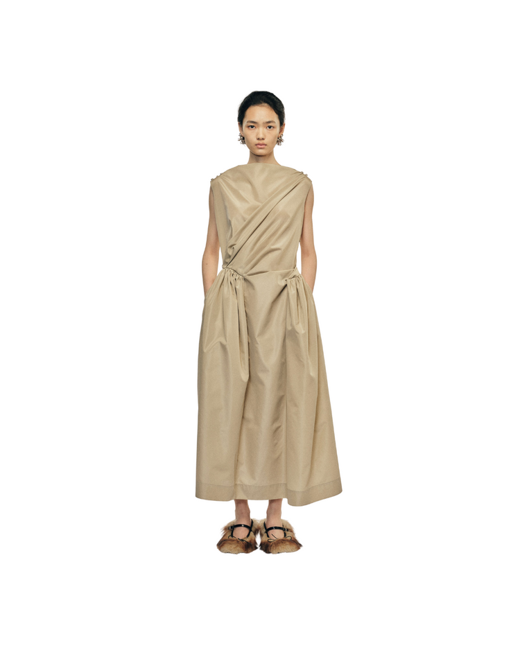 Hip Detail Draped Bind Dress