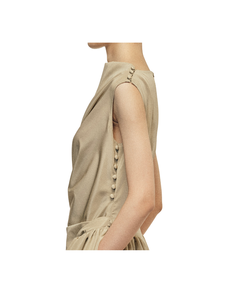 Hip Detail Draped Bind Dress