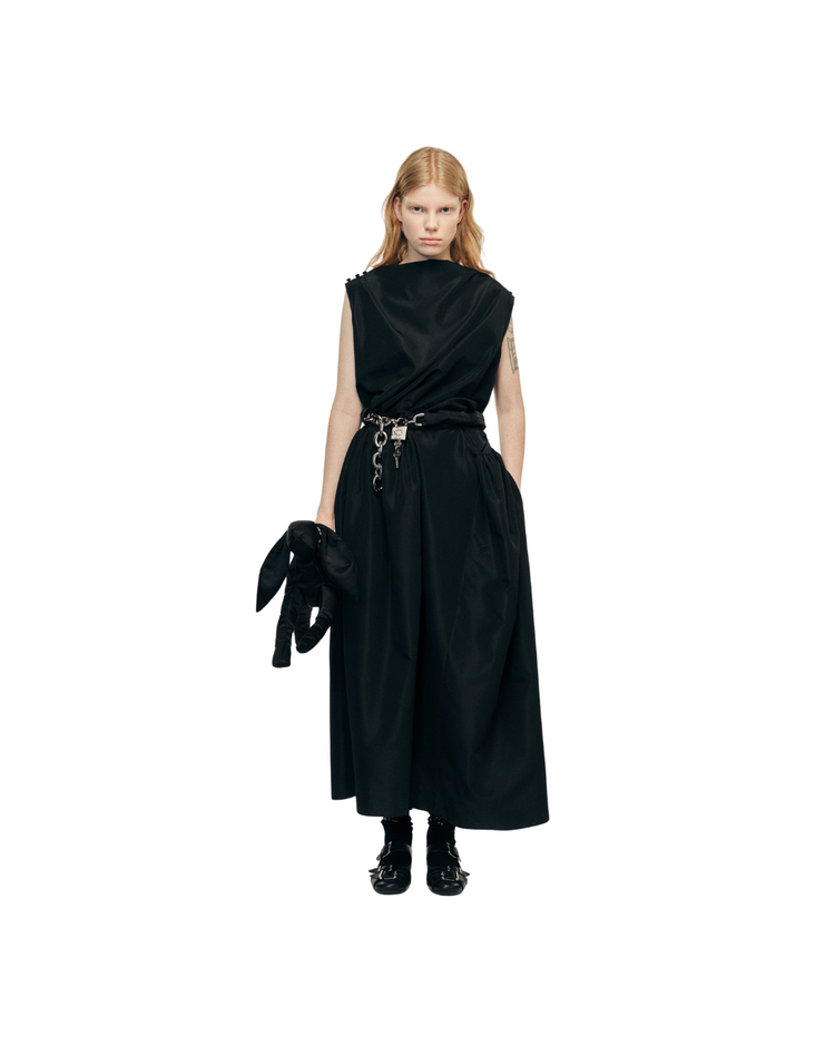 Hip Detail Draped Bind Dress