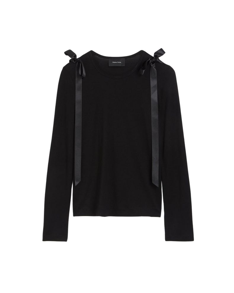 Bow Ribbon Tail Long Sleeve T-Shirt