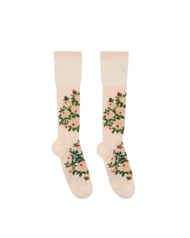 Rose Bouquet Jacquard Socks