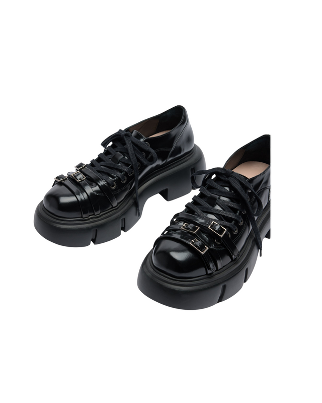 Low Platform Buckle Boot