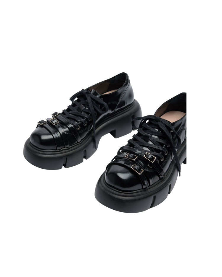 Low Platform Buckle Boot