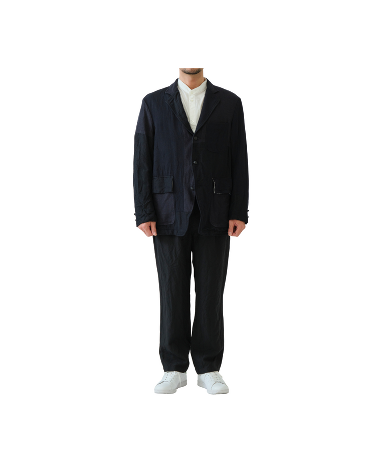 Multi Fabric Patchwork Tailored Jacket