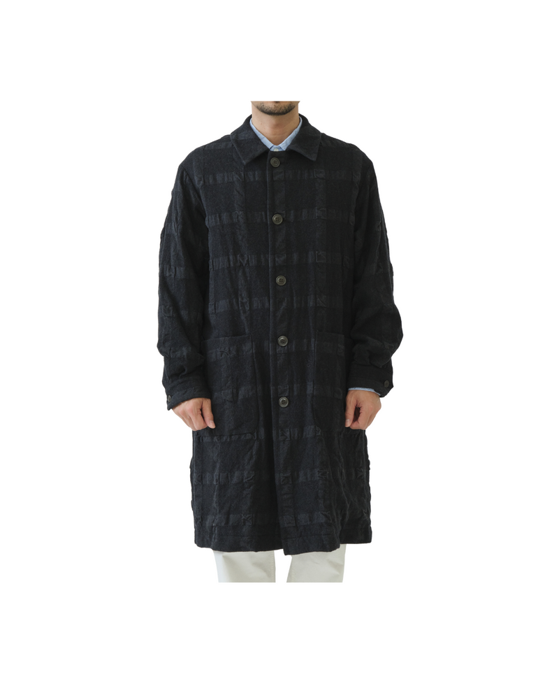 Check Balmacaan Long Coat