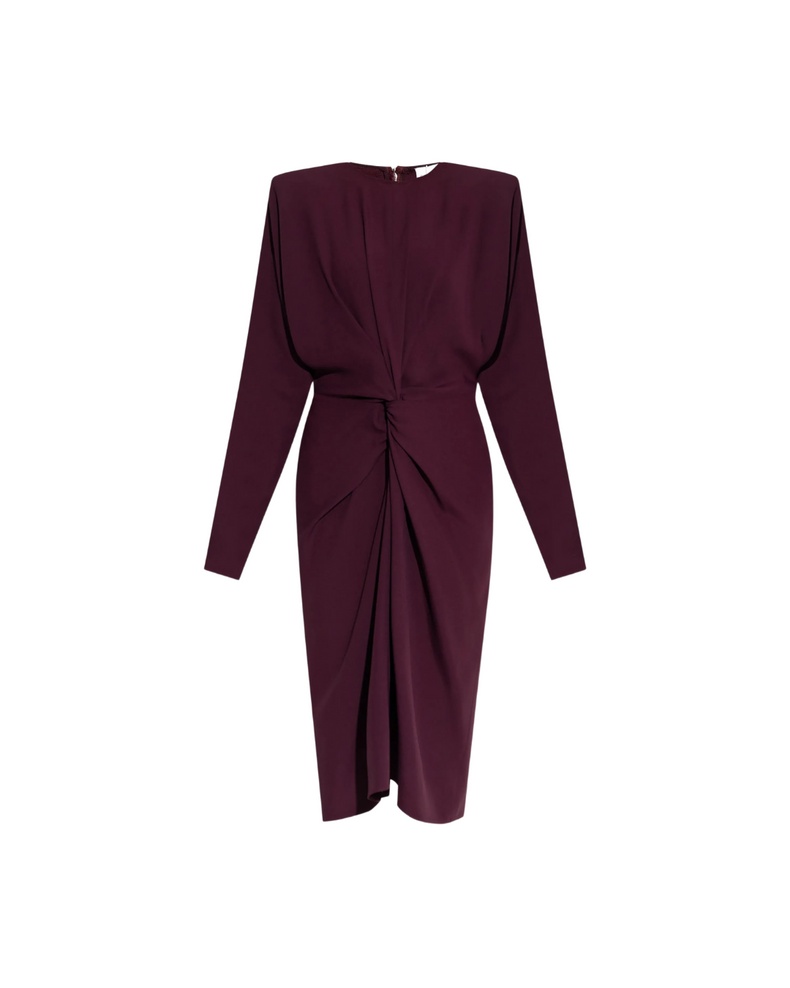 Satin Twist Midi Dress