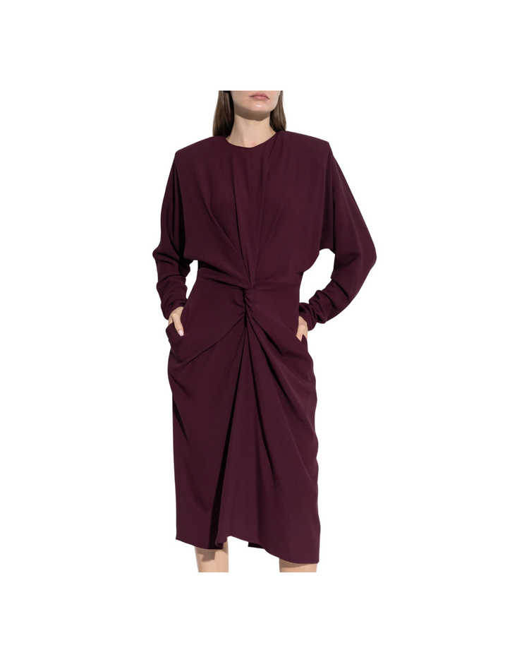 Satin Twist Midi Dress