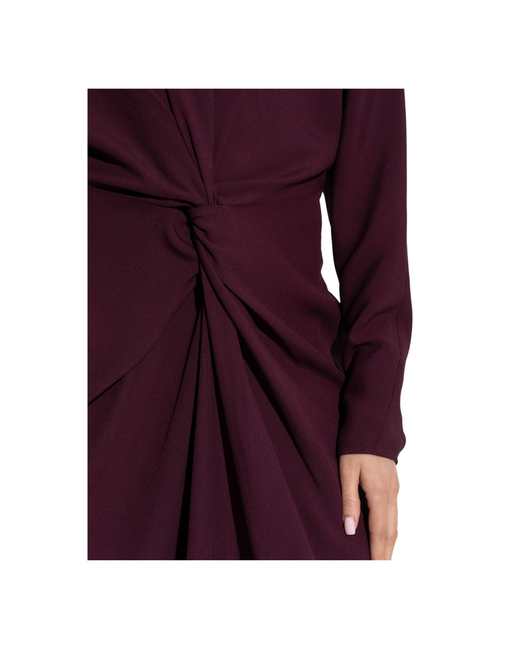 Satin Twist Midi Dress