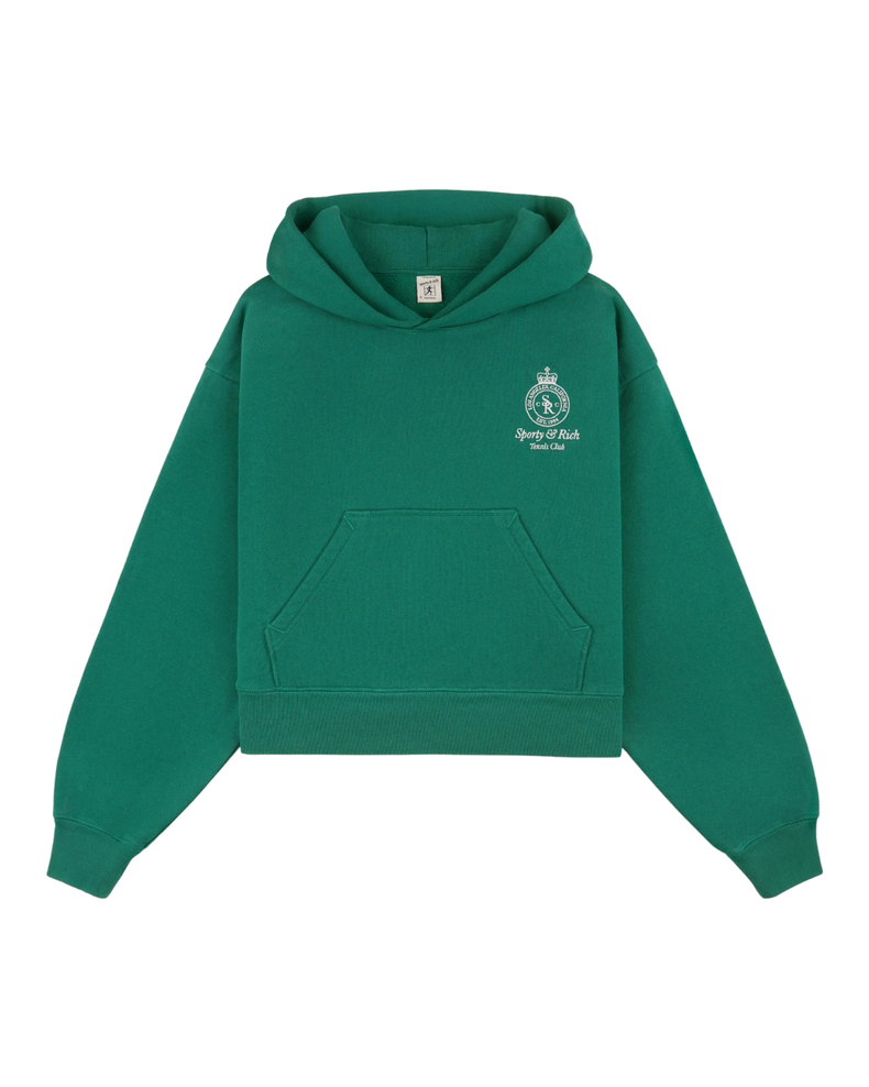 Crown Tennis Cropped Hoodie