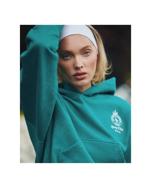 Crown Tennis Cropped Hoodie