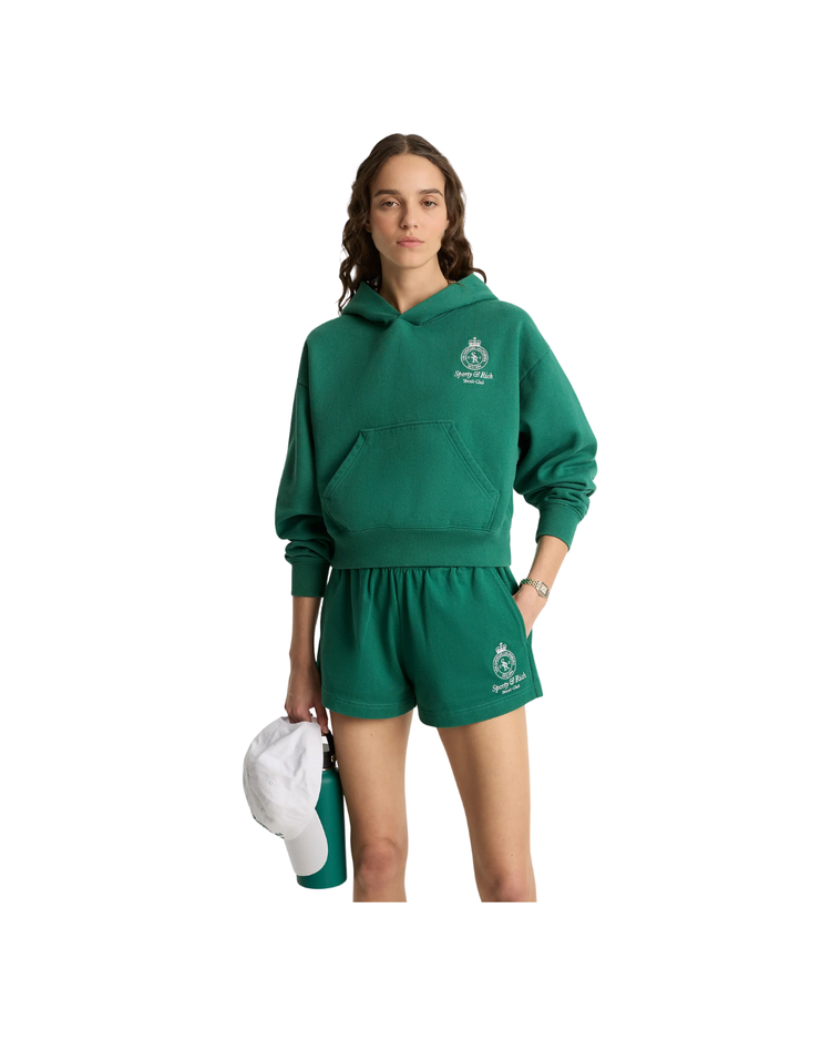 Crown Tennis Cropped Hoodie