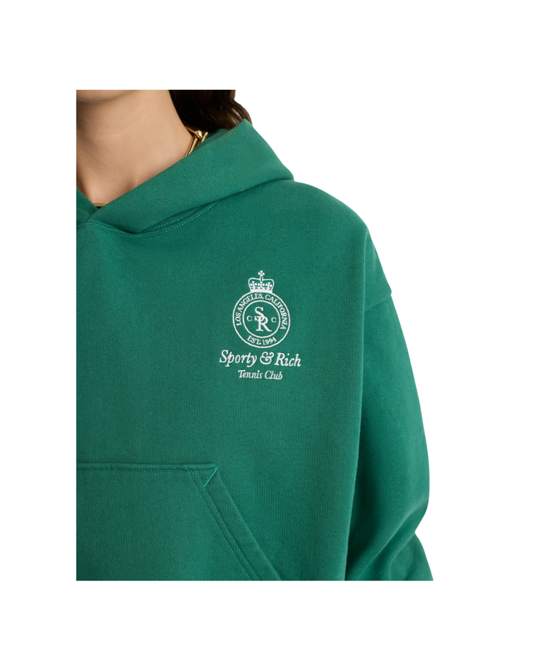 Crown Tennis Cropped Hoodie