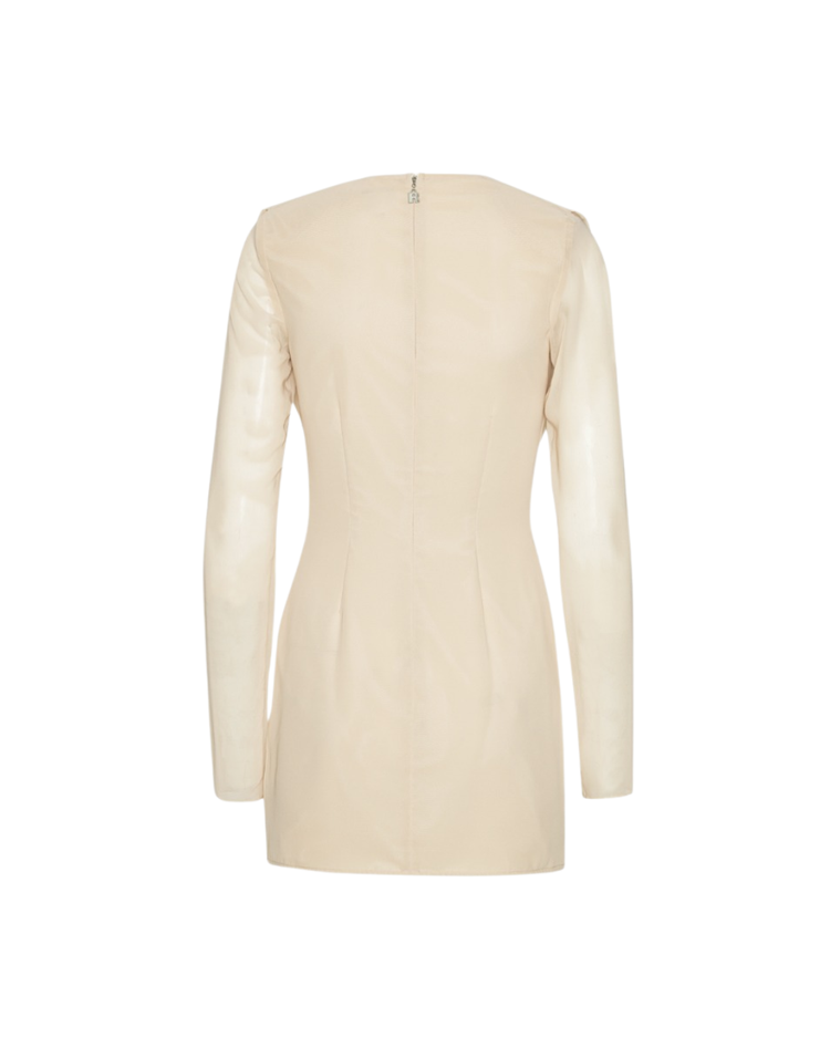 Chiffon Ls Mini Dress