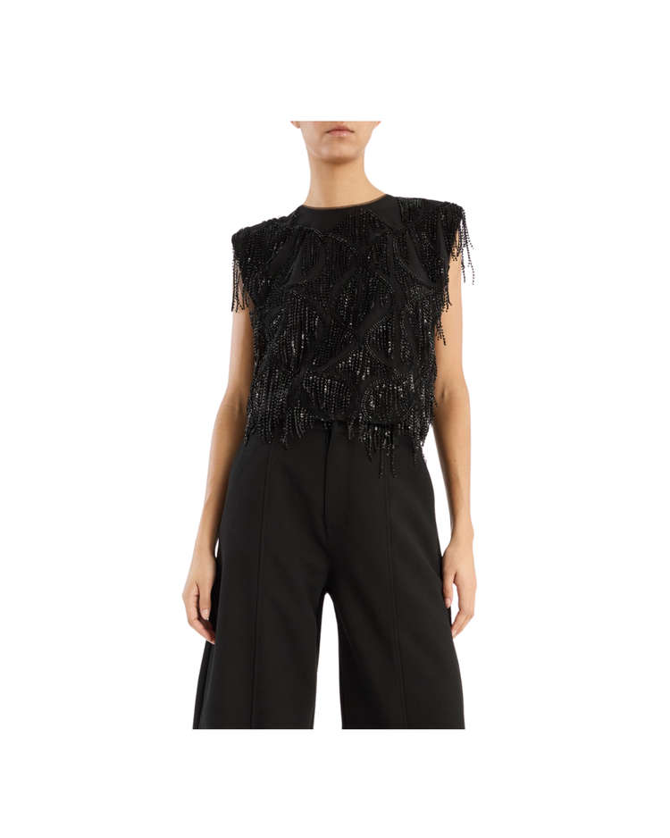 Sequins Sleeveless Top