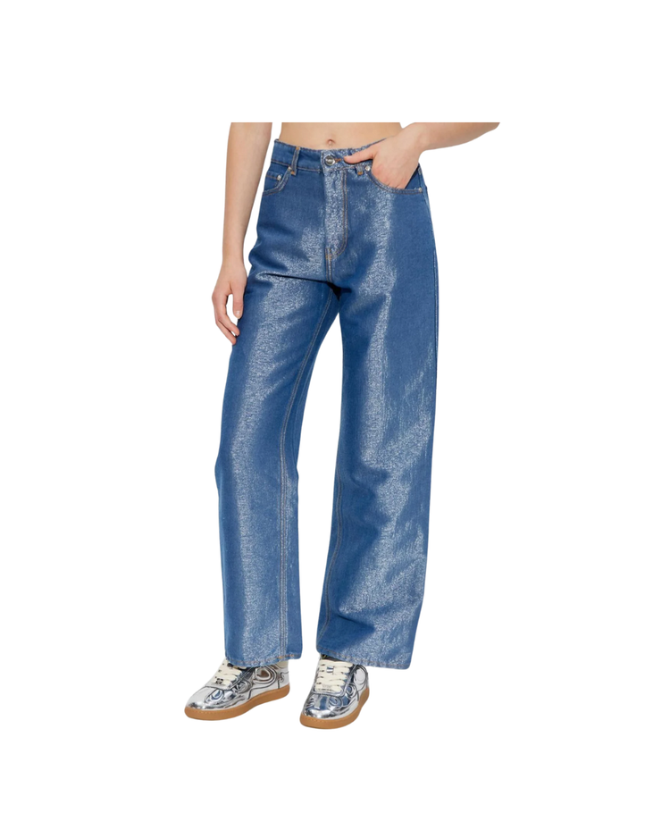 Shiny Metallic-effect Jeans
