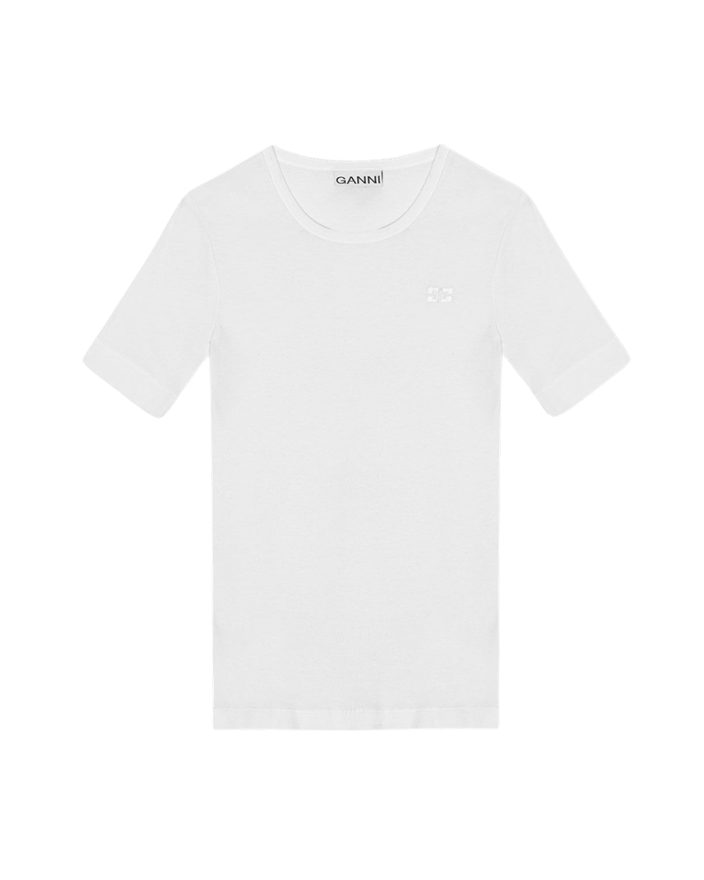 Soft Cotton Rib Short Sleeve T-Shirt