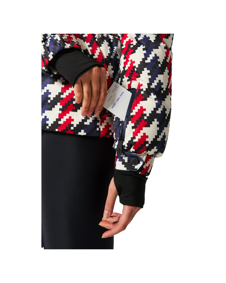 Houndstooth Candice Down Parka Jacket