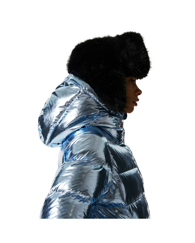 Metallic Polar Flare Down Jacket
