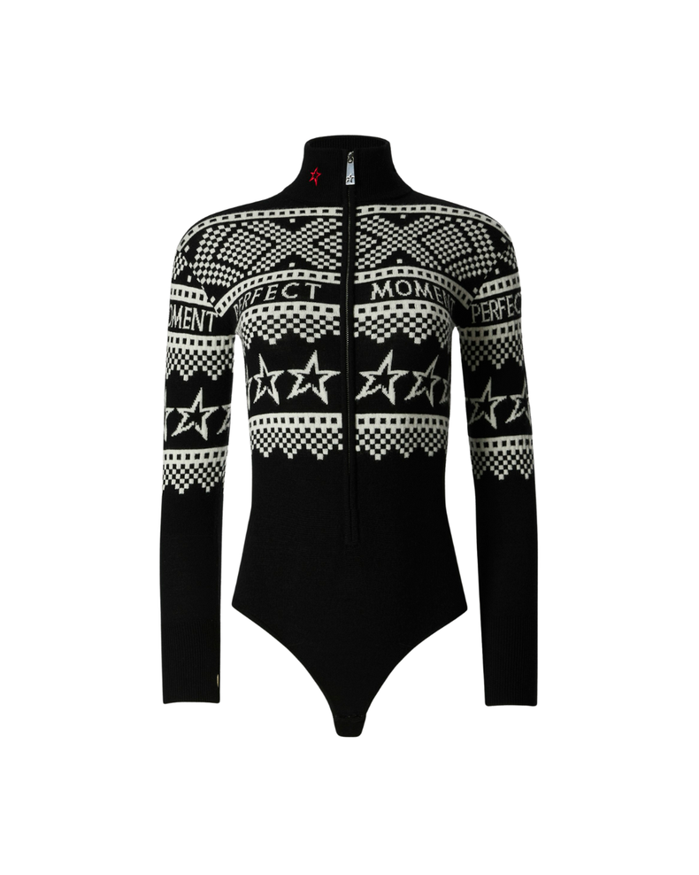Intarsia-Knit Merino Wool Bodysuit