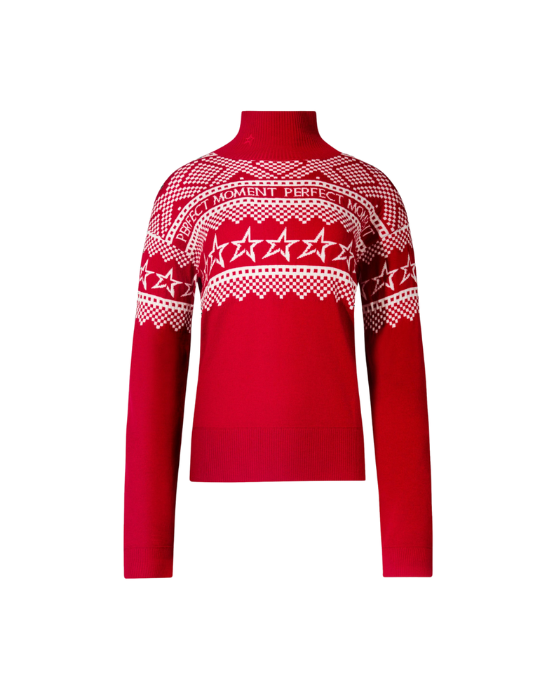 Intarsia-Knit Merino Wool Turtleneck