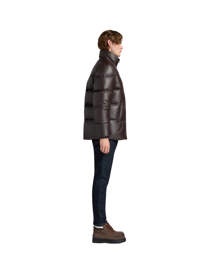 Puffer Jacket in Leather