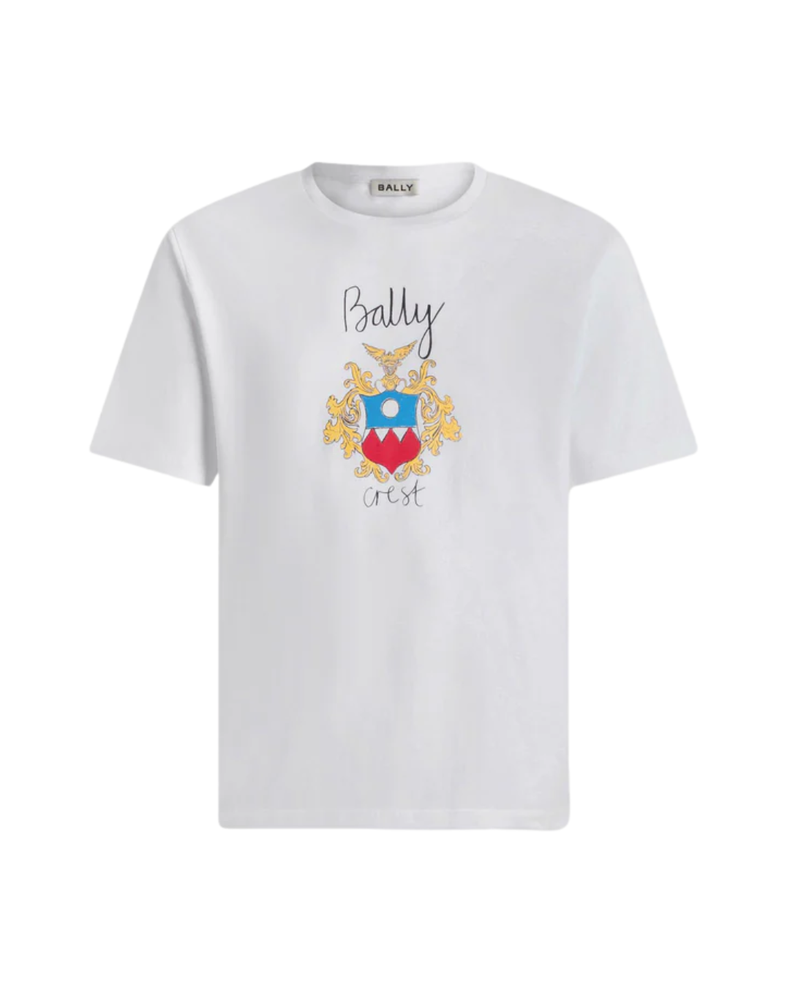 T-Shirt in Cotton with a Bally Crest