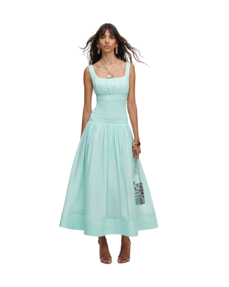 Mint Ramie Midi Dress