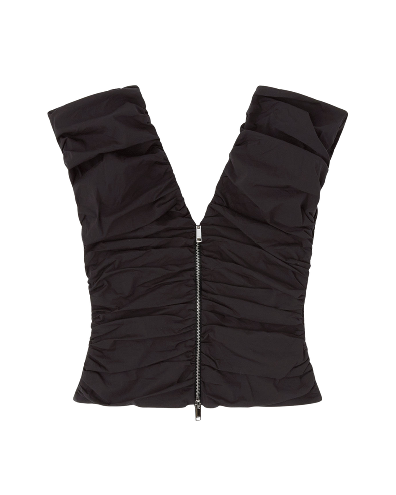 Black Ruched Top