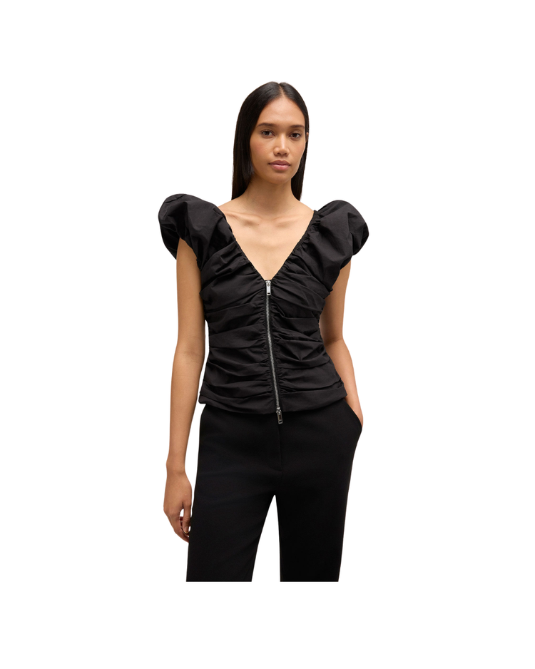 Black Ruched Top