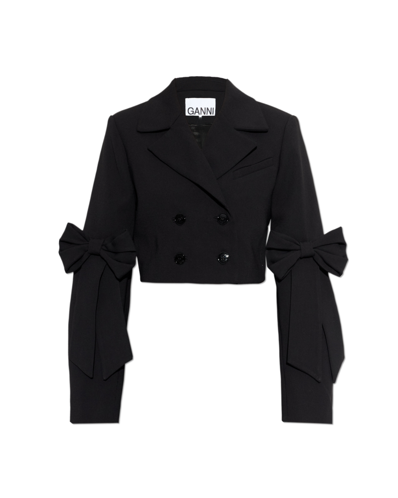 Bonded Crepe Cropped Blazer