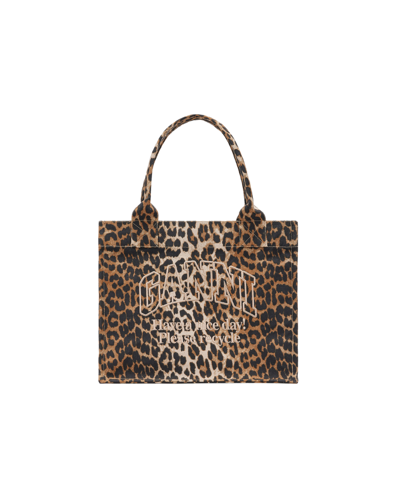 Leopard Large Canvas Tote Bag