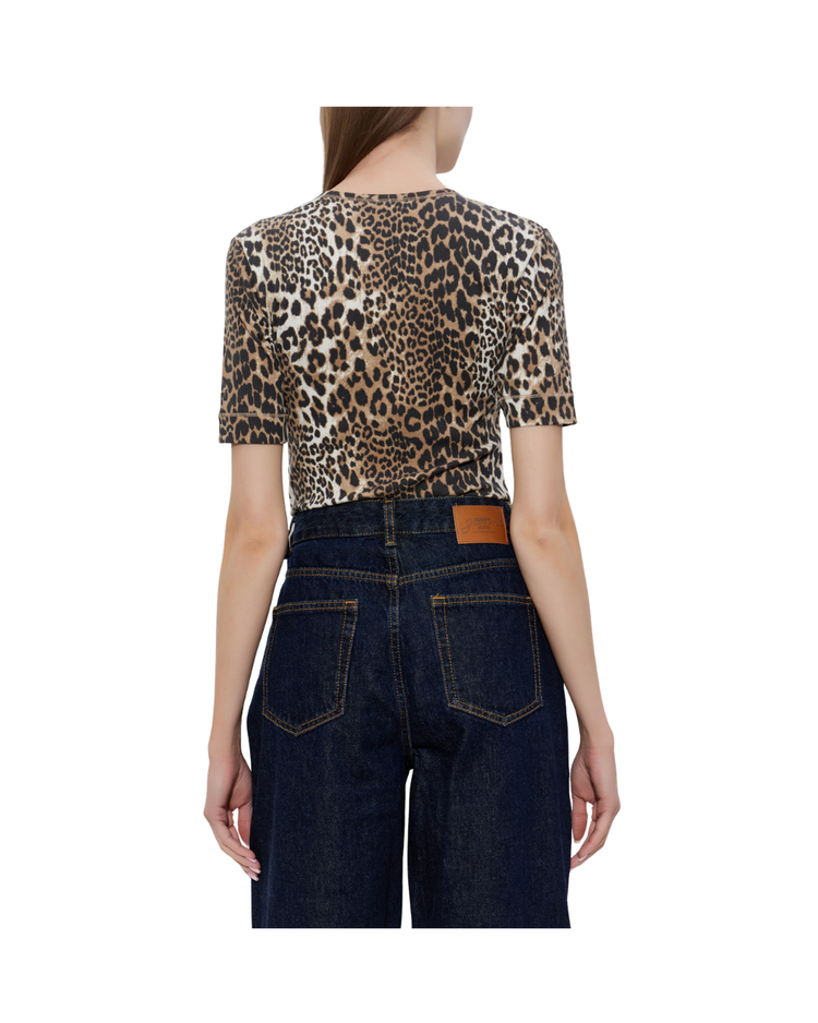 Soft Cotton Rib Short Sleeve T-Shirt Print