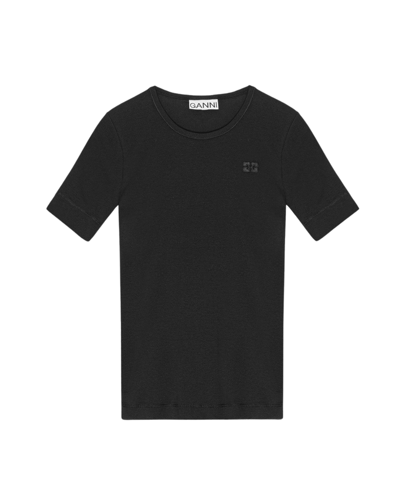 Soft Cotton Rib Short Sleeve T-Shirt