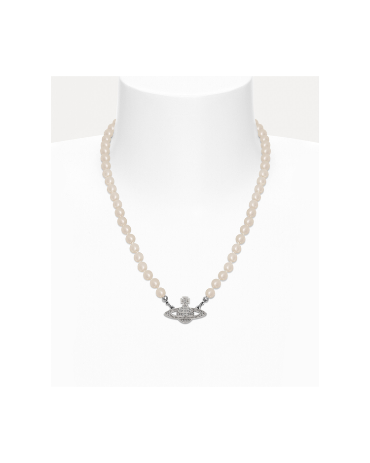 Mini Bas Relief Pearl Necklace