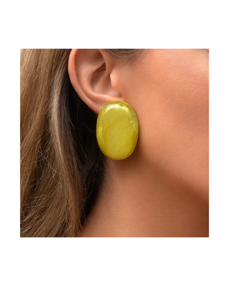 Lucas Clip Earrings Turquoise