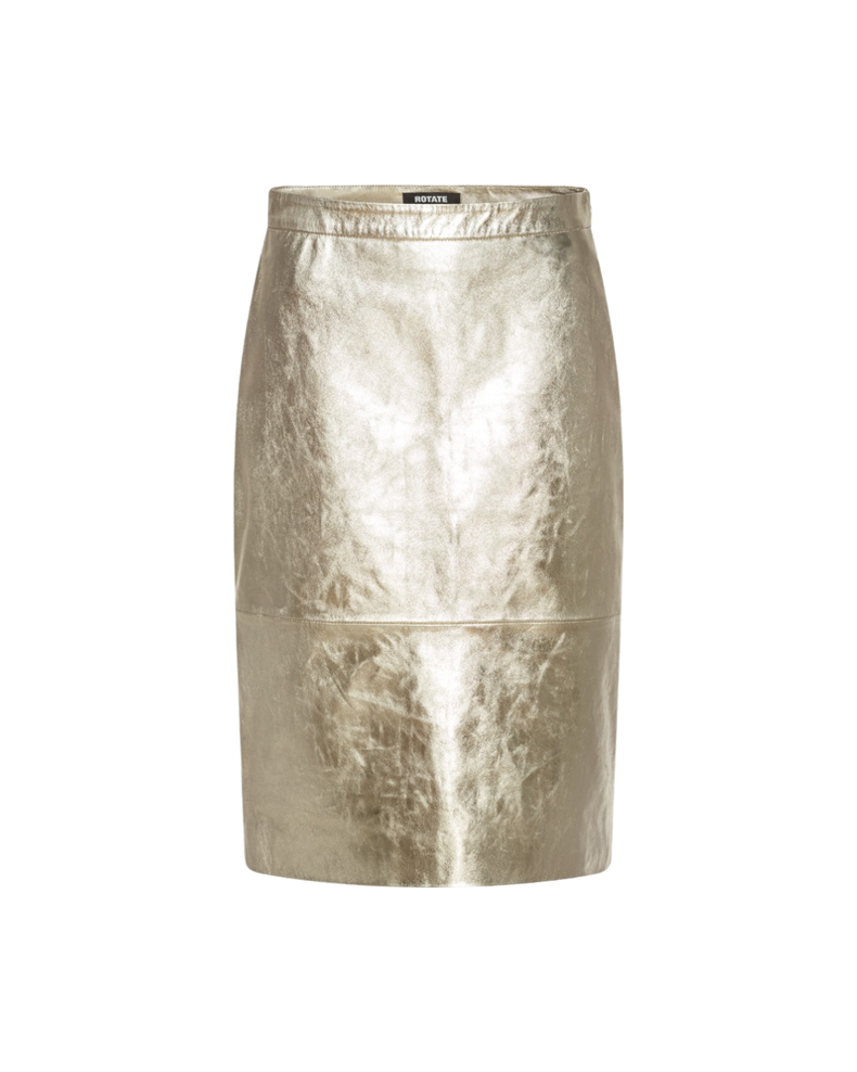 Leather Midi Pencil Skirt