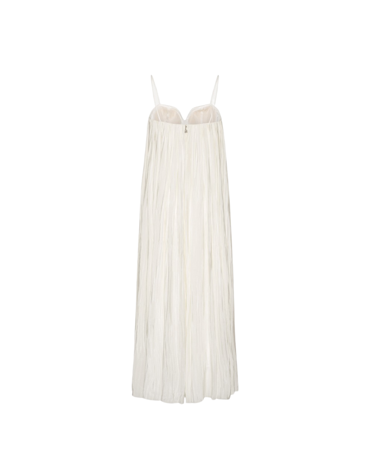 Pleated Midi Strap Dress
