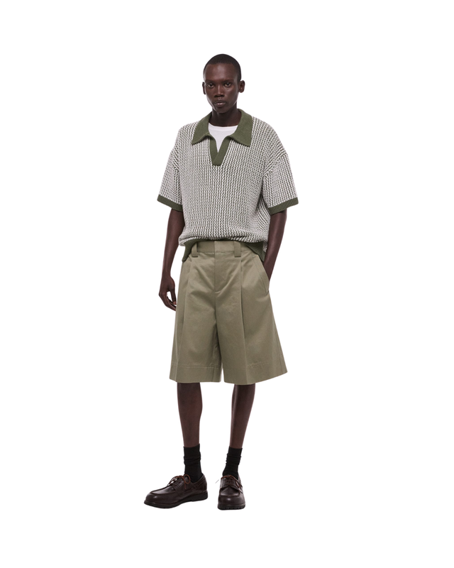 Chino Pleated Shorts