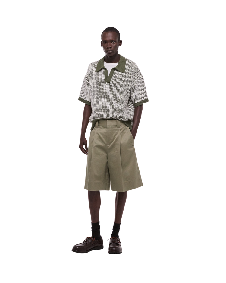 Chino Pleated Shorts