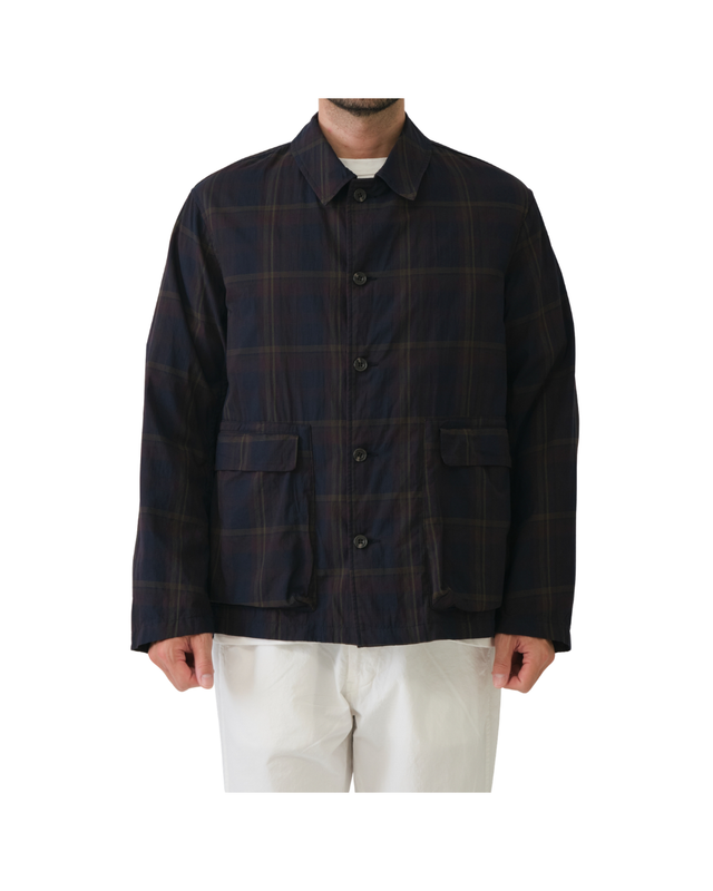 Organic Cotton Madras Pigment CT Short Coverall Jacket