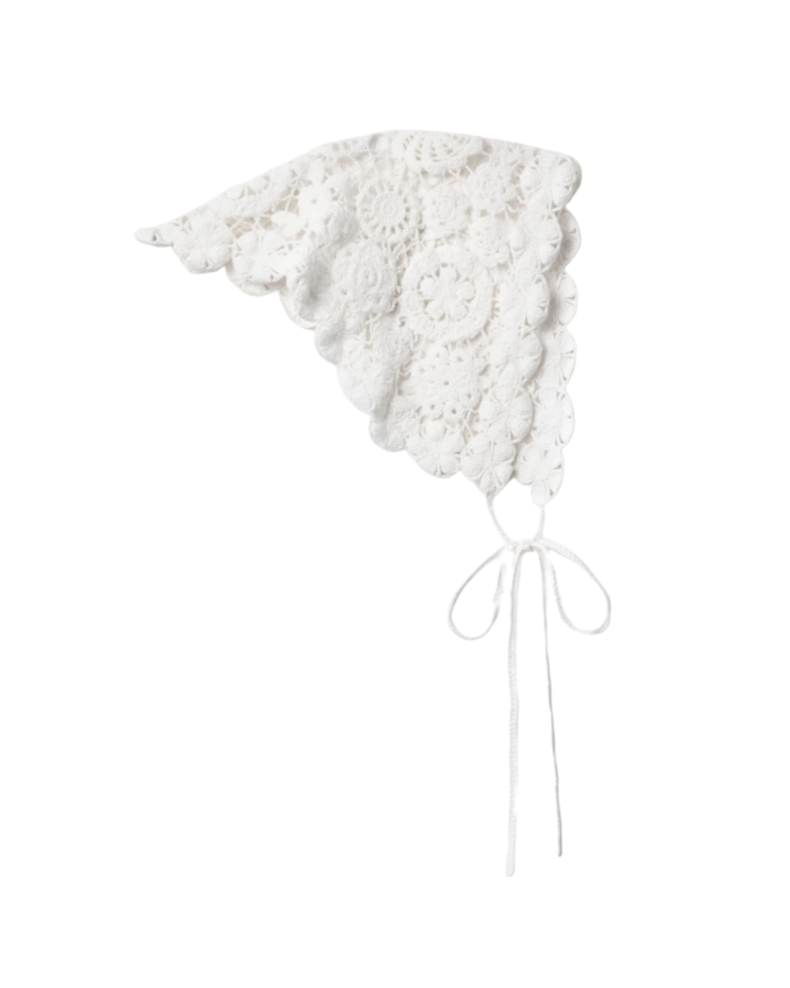 White Crochet Bandana