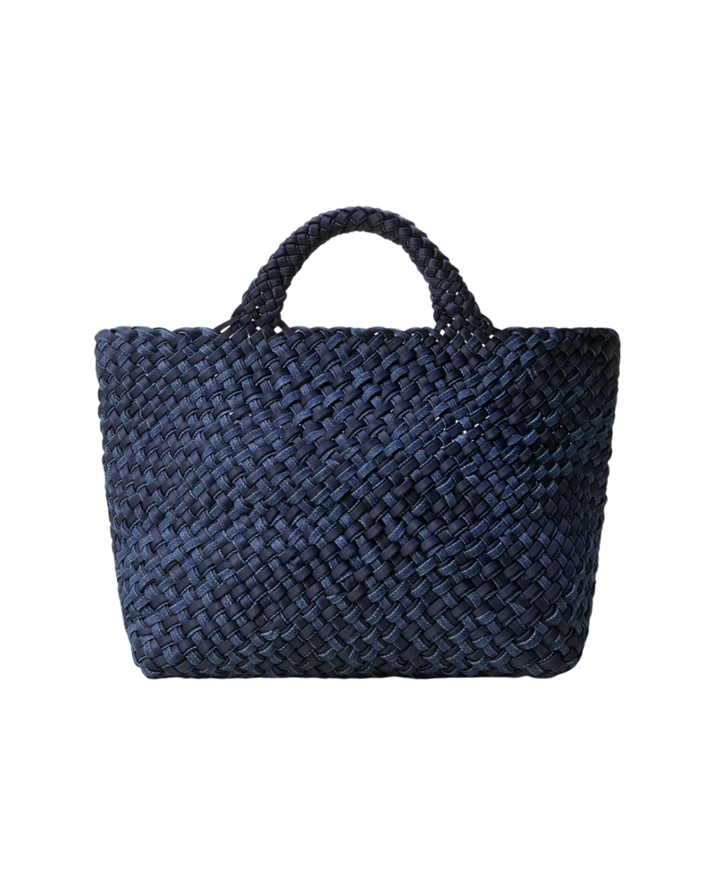 St. Barths Medium Tote Double Weave Denim