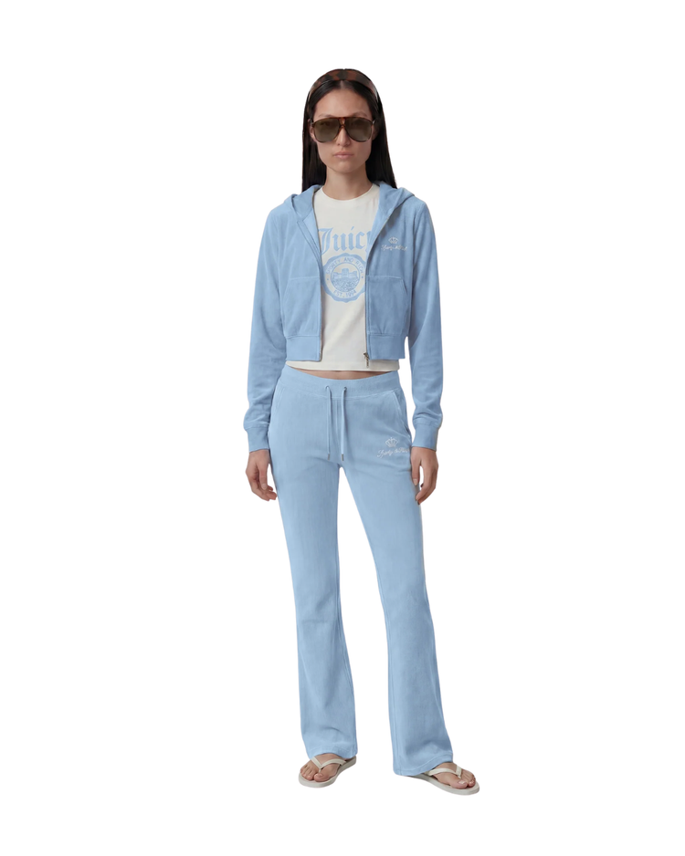 Juicy Script Velour Zip Hoodie