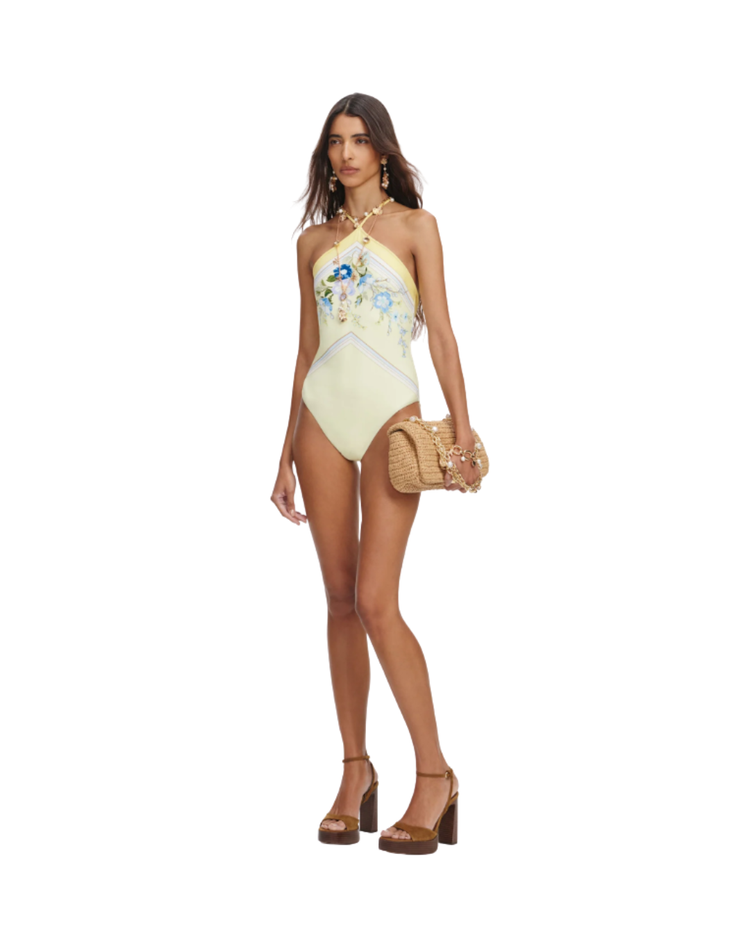 Yellow Floral Swimsuit